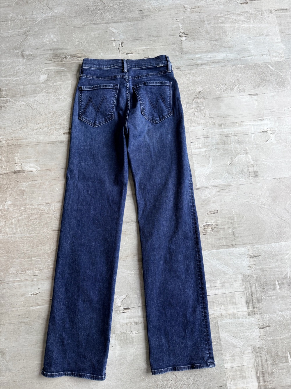 MOTHER Women’s Straight Jeans in Dark Blue